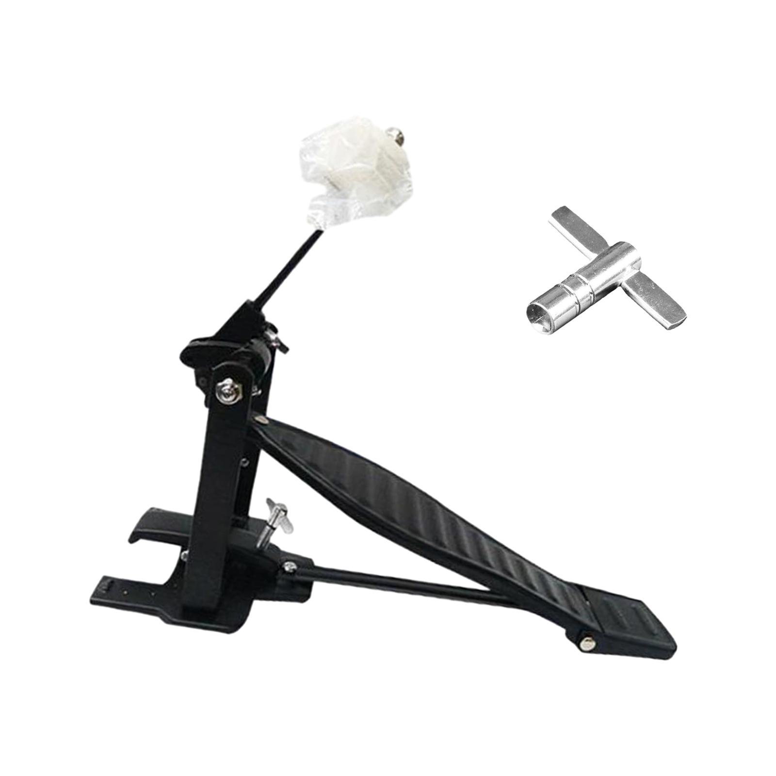 Hellery Single Bass Drum Pedal Kick Drum Pedal Drummer Gifts Practice Pedal Portable Single Foot Kick for Beginner Acoustic Drum Kits Black
